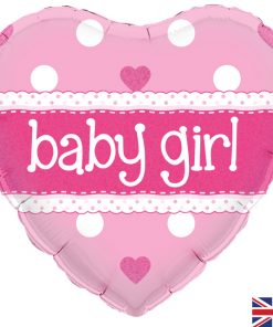 Baby Girl Heart Holographic Foil
