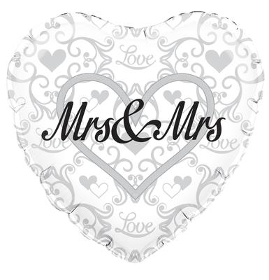 18" Mrs and Mrs Foil Balloon