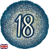 18inch Glitter Birthday Navy Gold