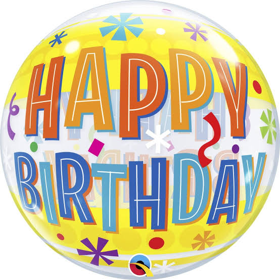 Birthday Fun and Yellow Bands Single Bubble