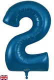 34inch Number 2 Metallic Navy Blue