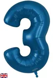 34inch Number 3 Metallic Navy Blue
