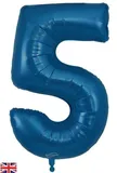 34inch Number 5 Metallic Navy Blue