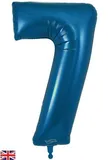 34inch Number 7 Metallic Navy Blue