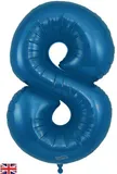 34inch Number 8 Metallic Navy Blue