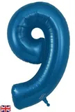 34inch Number 9 Metallic Navy Blue