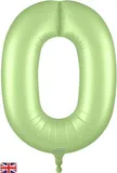 34inch Number 0 Satin pastel Pistachio