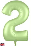 34inch Number 2 Satin Pastel Pistachio