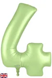 34inch Number 4 Satin Pastel Pistachio
