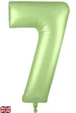 34inch Number 7 Satin Pastel Pistachio
