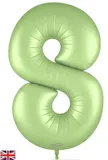 34inch Number 8 Satin Pastel Pistachio