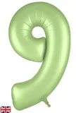 34inch Number 9 Satin Pastel Pistachio