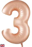 34inch Number 3 Satin Pastel Rose Quartz