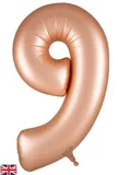 34inch Number 9 Satin Pastel Rose Quartz